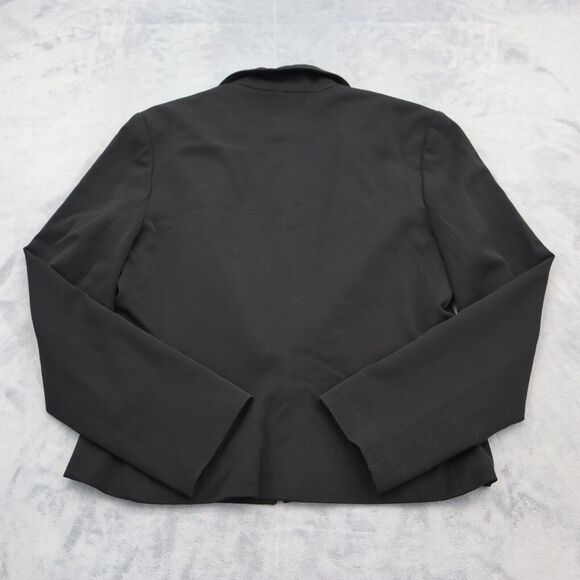 View Suit Womens 12 Black Skirt Suit Notch Lapel Single Breasted Blazer - Picture 8 of 16